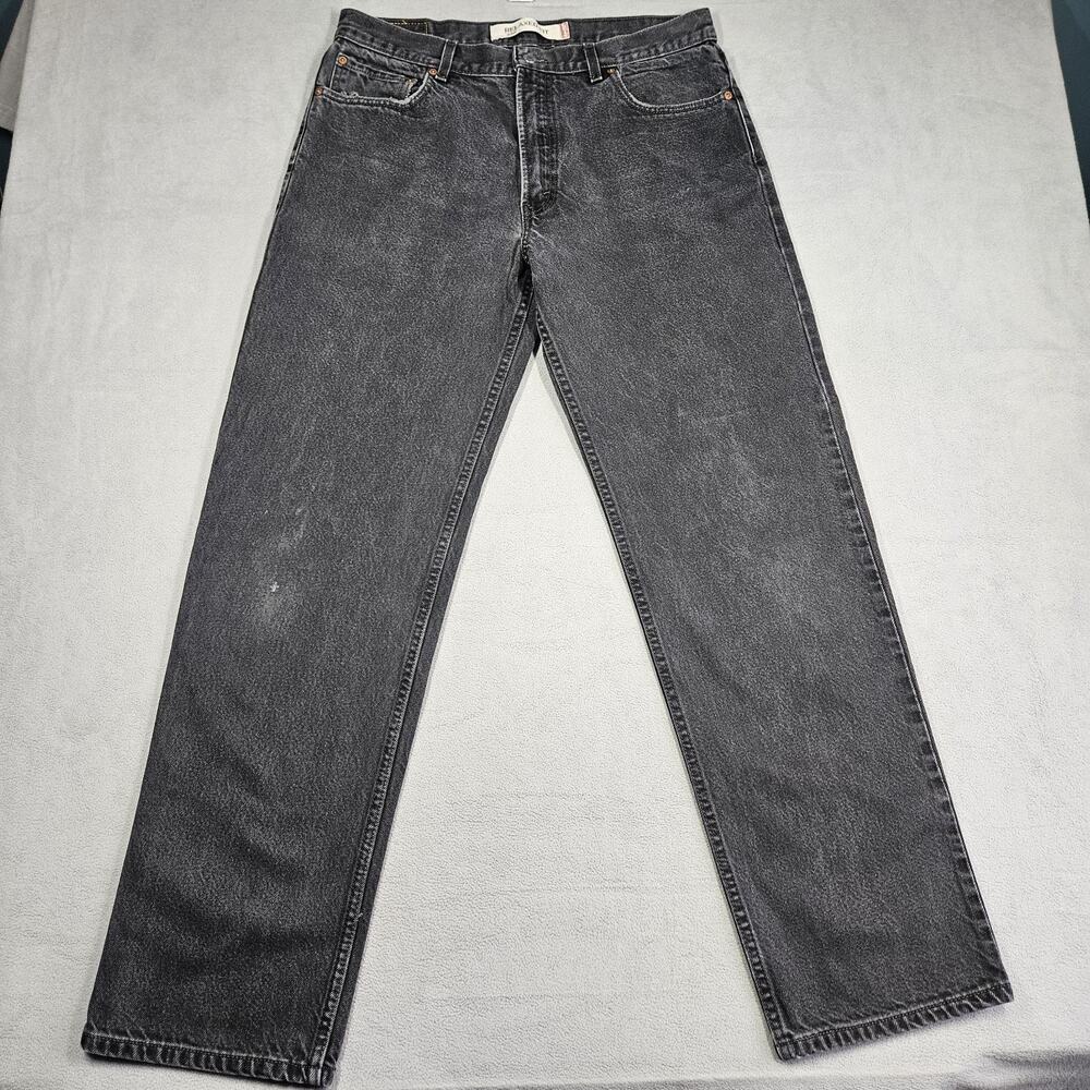 Levi’s 550 Jeans Mens 36x34* Black Denim Relaxed Fit Y2K‎ Grunge Distressed